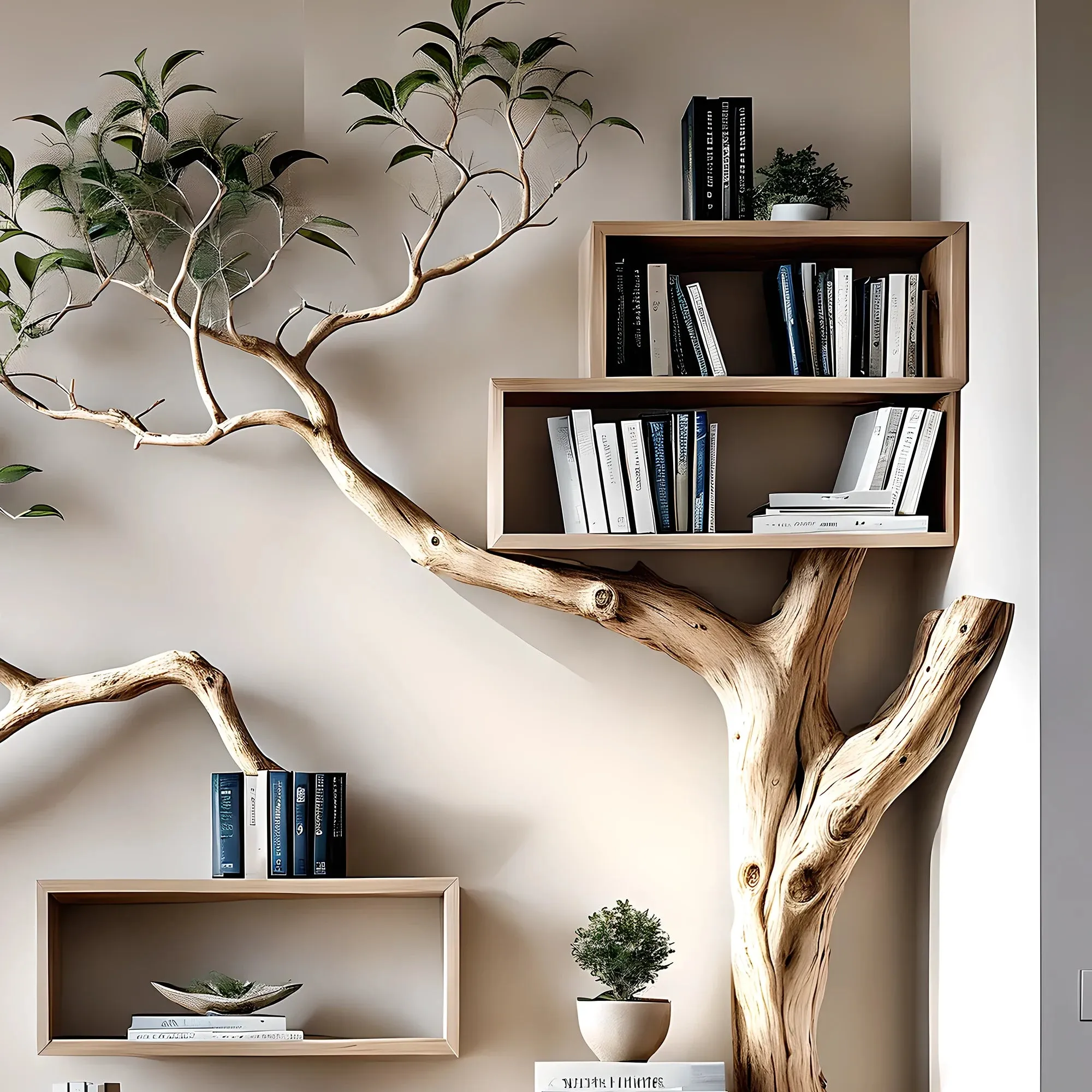 Corner Tree Bookshelf for Home Decoration