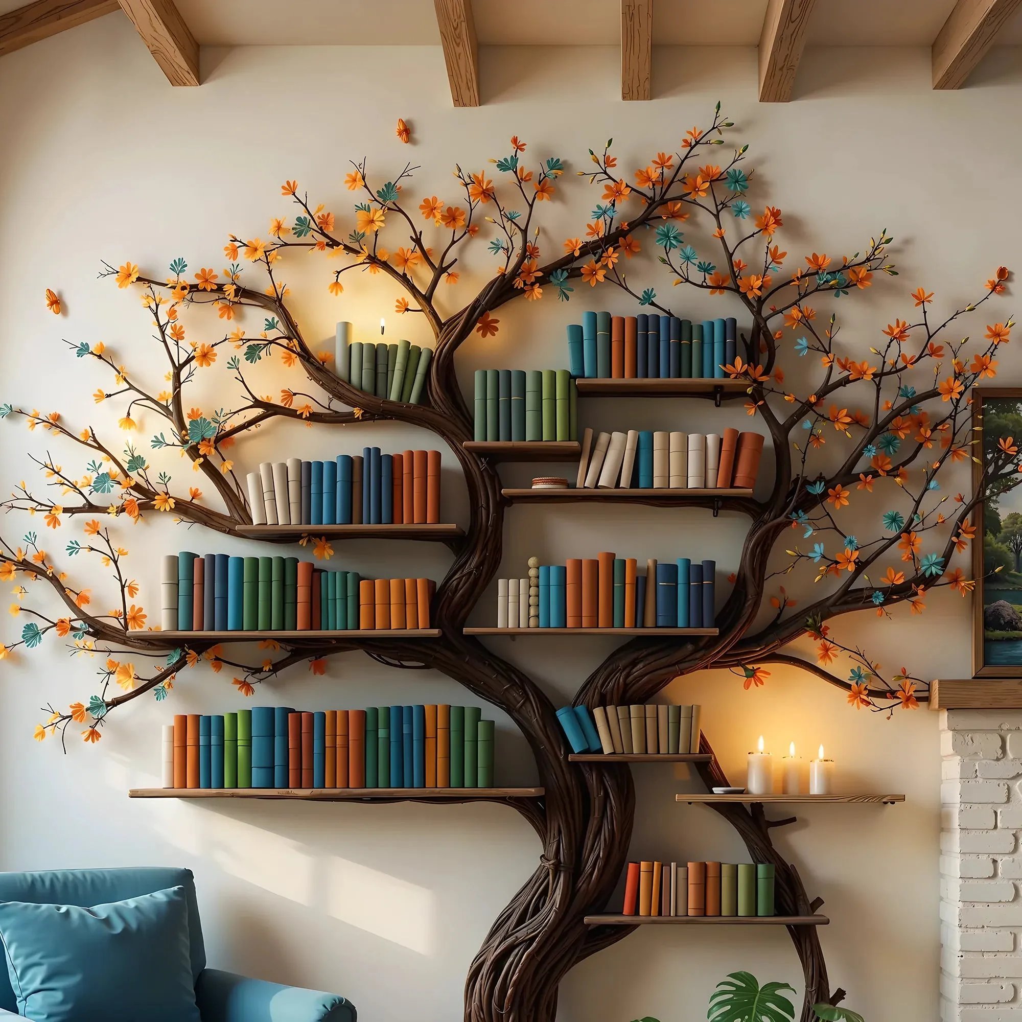 Custom Tree Bookshelf for Nature-Inspired Homes