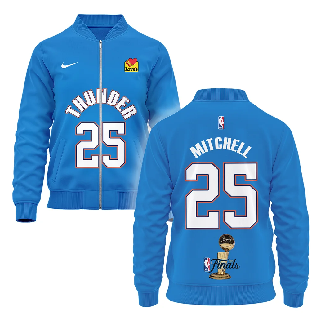 Ajay Mitchell Bomber Jacket NBA 2025 For Fan Ajay Mitchell HVN1087AM062325BOB