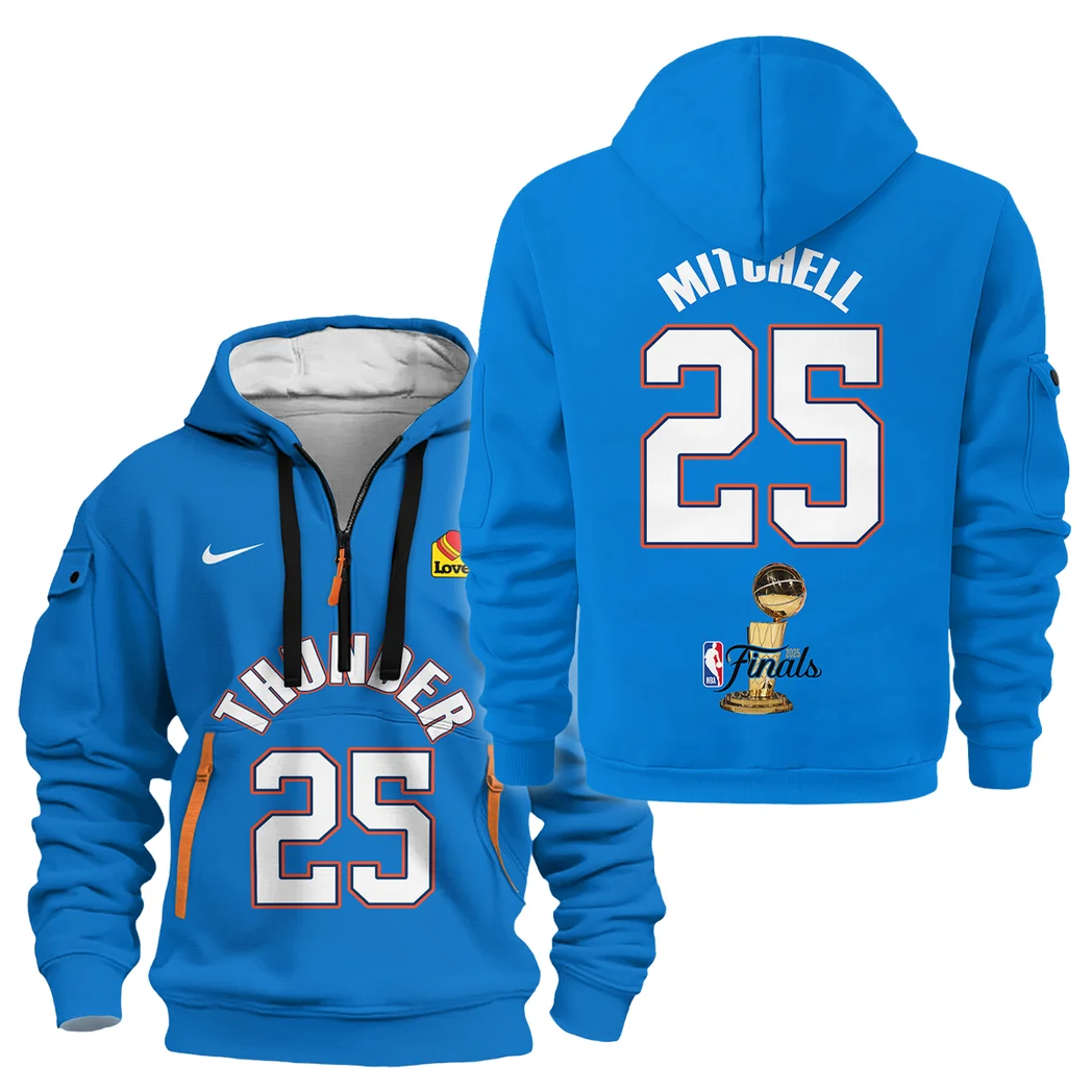 Ajay Mitchell Hoodie Half Zipper NBA 2025 For Fan Ajay Mitchell HVN1087AM062325HODZ