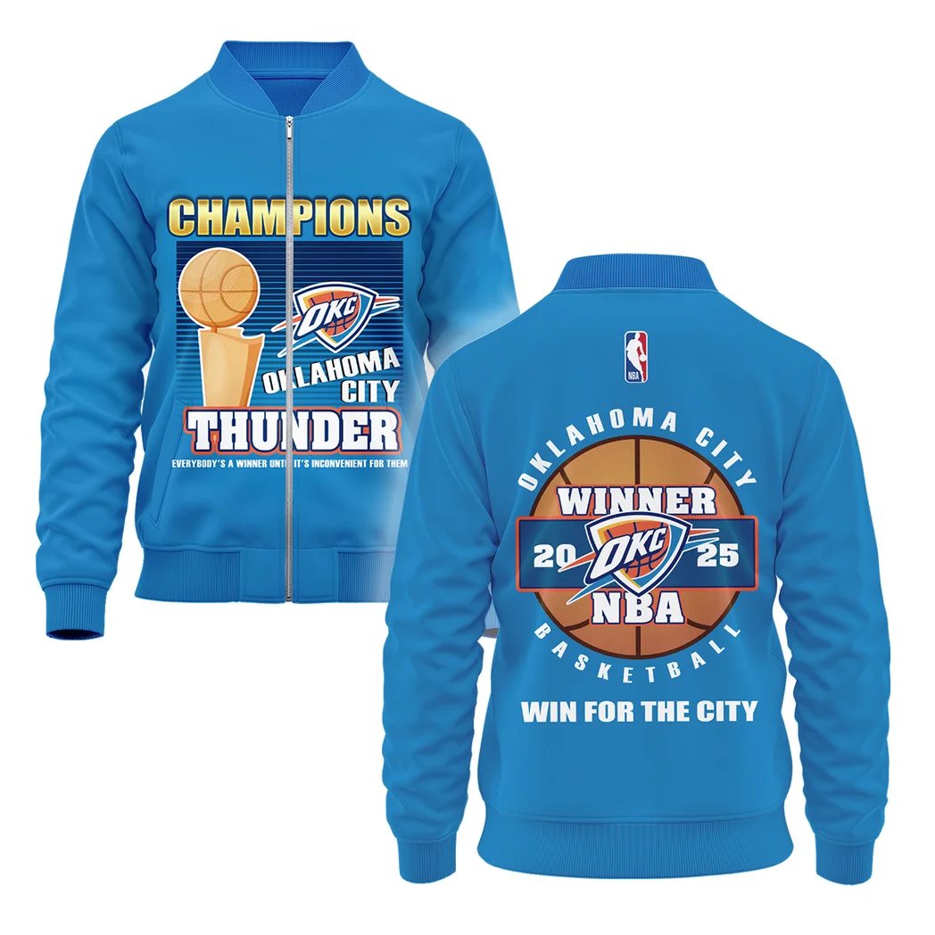 Basketball Bomber Jacket NBA 2025 For Fan Basketball HVN1092OKC062425BOB