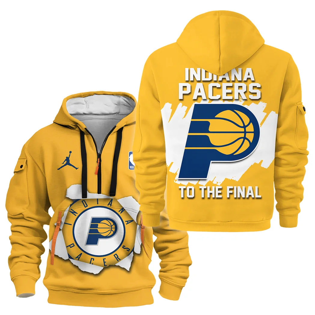 Basketball Hoodie Half Zipper NBA 2025 For Fan Basketball HVN1045PACER060325HODZ