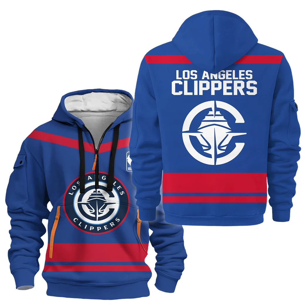 Basketball Hoodie Half Zipper NBA 2025 For Fan Basketball HVN1055LAC060725HODZ
