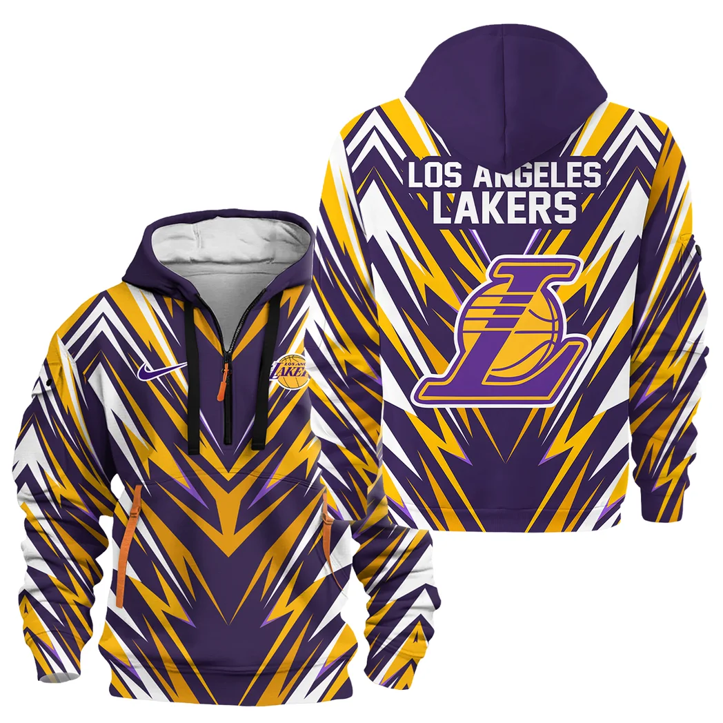 Basketball Hoodie Half Zipper NBA 2025 For Fan Basketball HVN1063LAL061225HODZ
