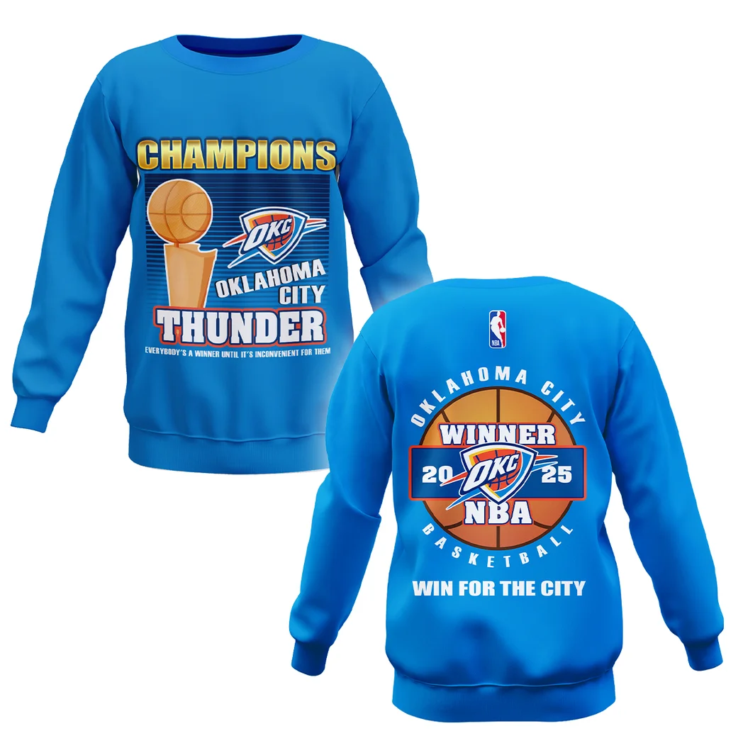 Basketball Sweatshirt NBA 2025 For Fan Basketball HVN1092OKC062425SW