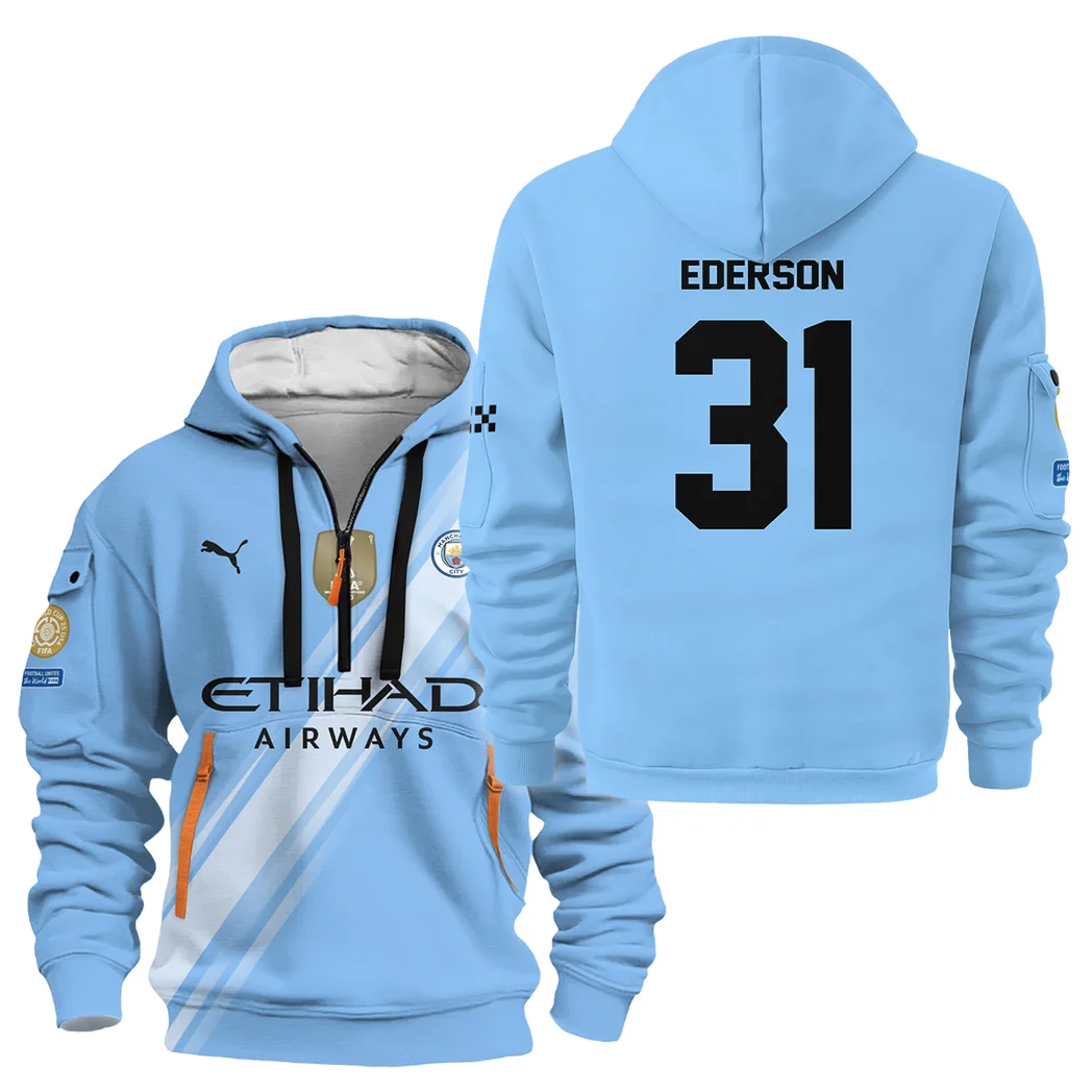 Fans Gift Sport Hoodie Half Zipper For Fan Football HVN1102EM070125HODZ