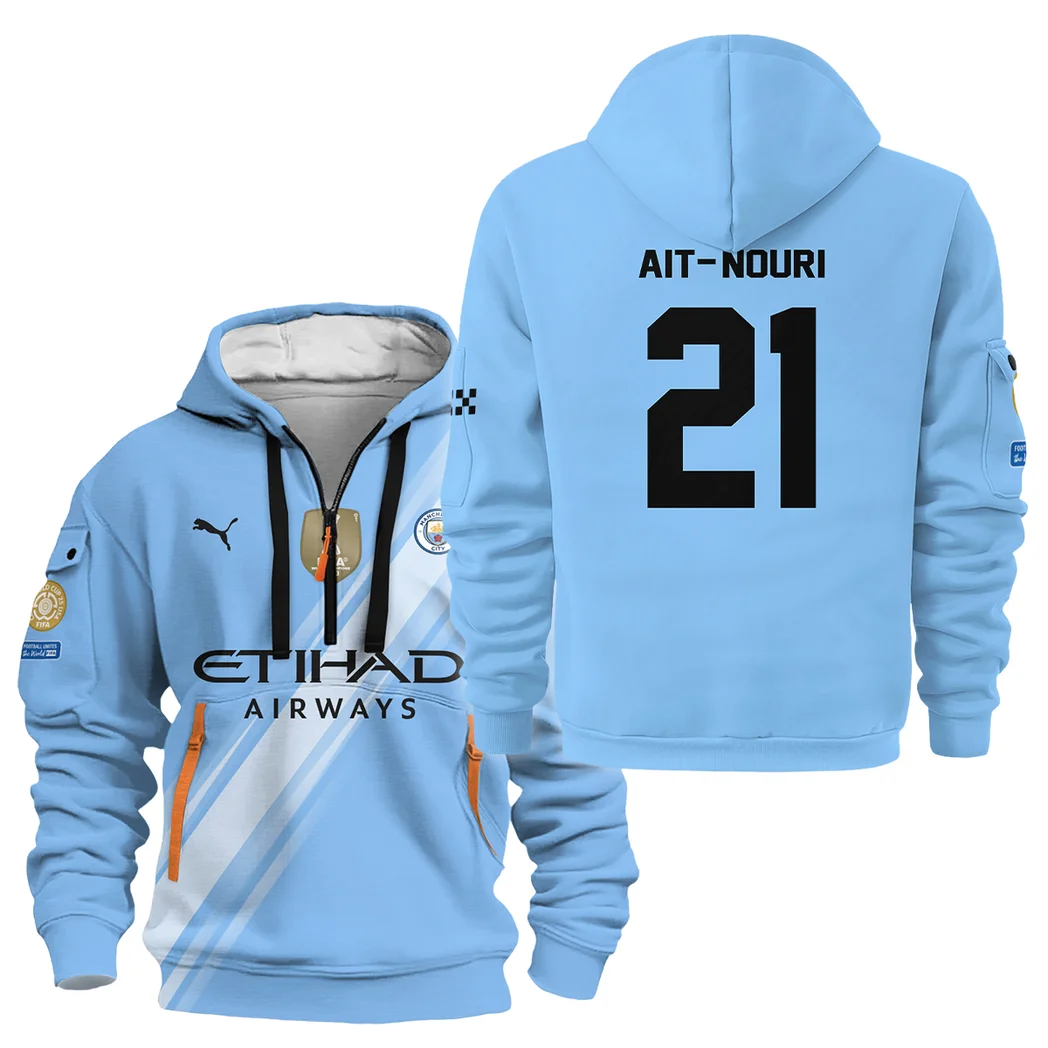 Fans Gift Sport Hoodie Half Zipper For Fan Football HVN1102RAN070125HODZ