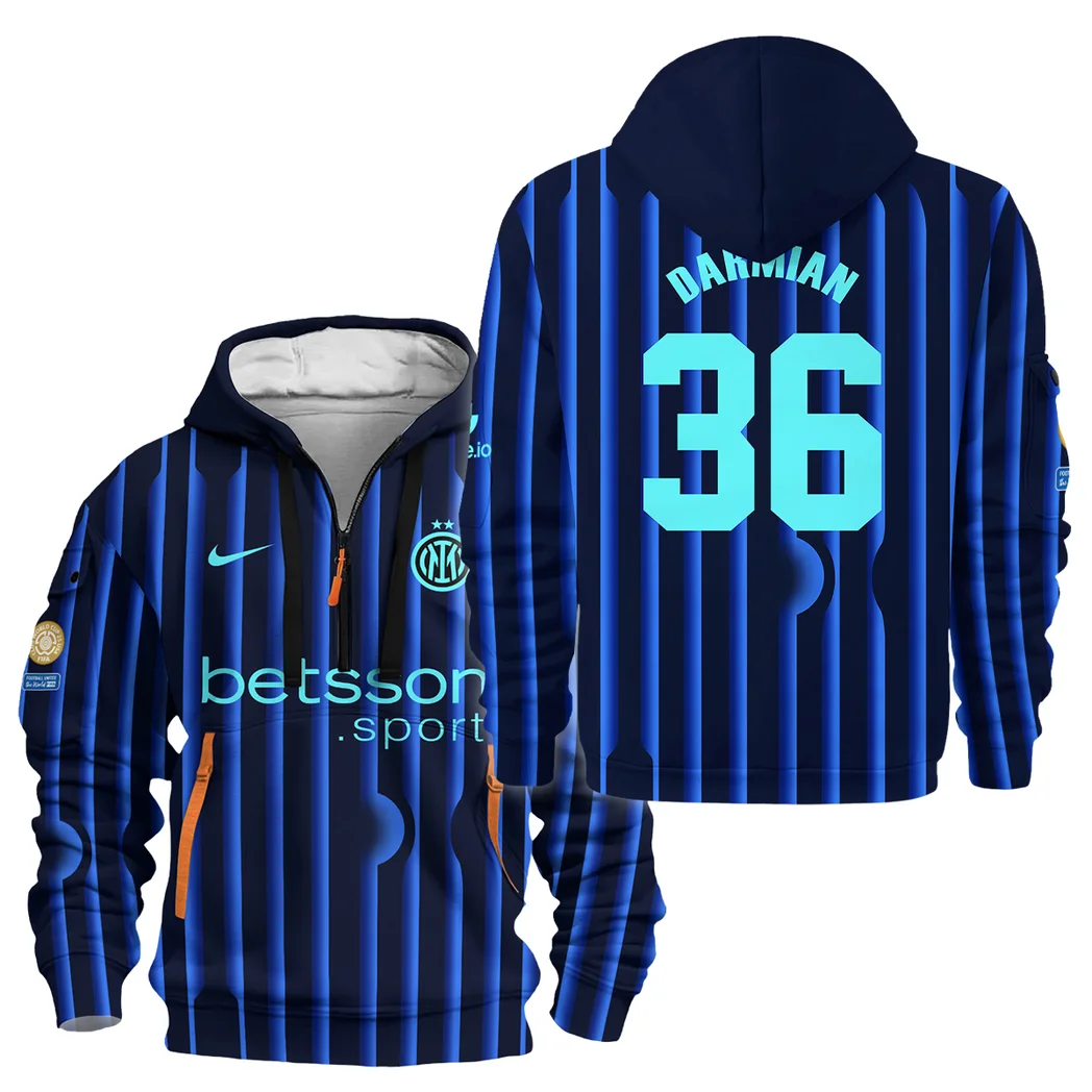Fans Gift Sport Hoodie Half Zipper For Fan Football HVN1104MD070225HODZ