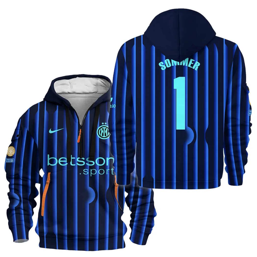 Fans Gift Sport Hoodie Half Zipper For Fan Football HVN1104YS070225HODZ