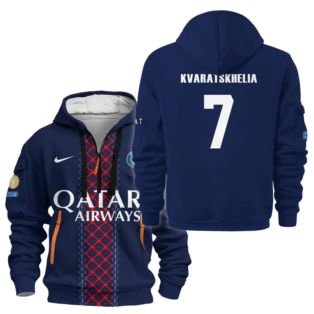 Fans Gift Sport Hoodie Half Zipper For Fan Football HVN1105KK070225HODZ
