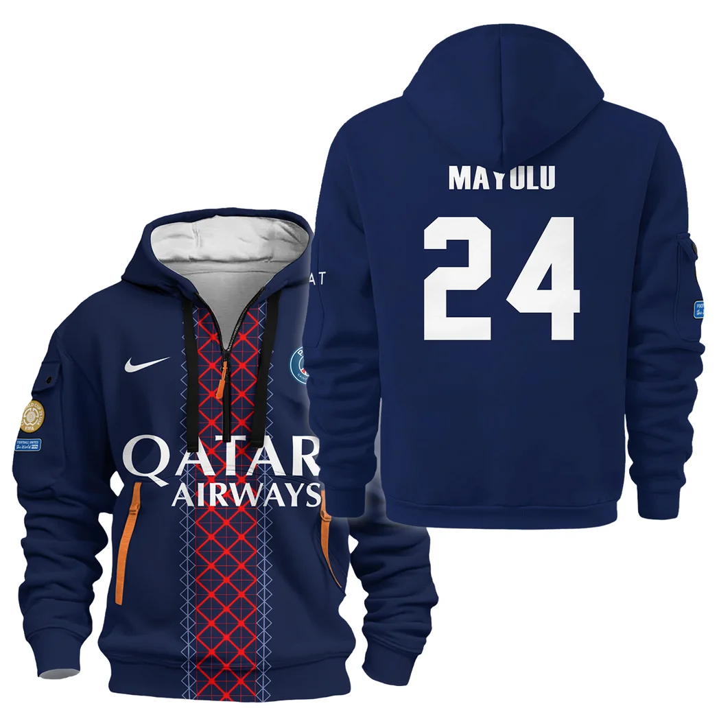Fans Gift Sport Hoodie Half Zipper For Fan Football HVN1105SM070225HODZ