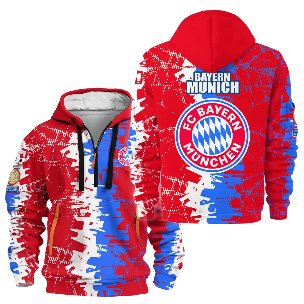 Football Hoodie Half Zipper Club WC 2025 For Fan Football HVN1082BM062125HODZ
