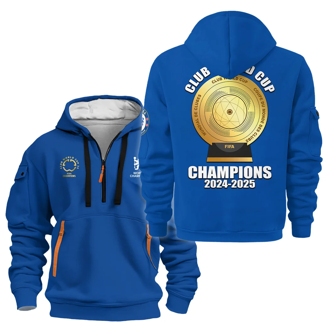 Football Hoodie Half Zipper Club World Cup 2025 Champions For Fan Football HVN11251125071425HODZ