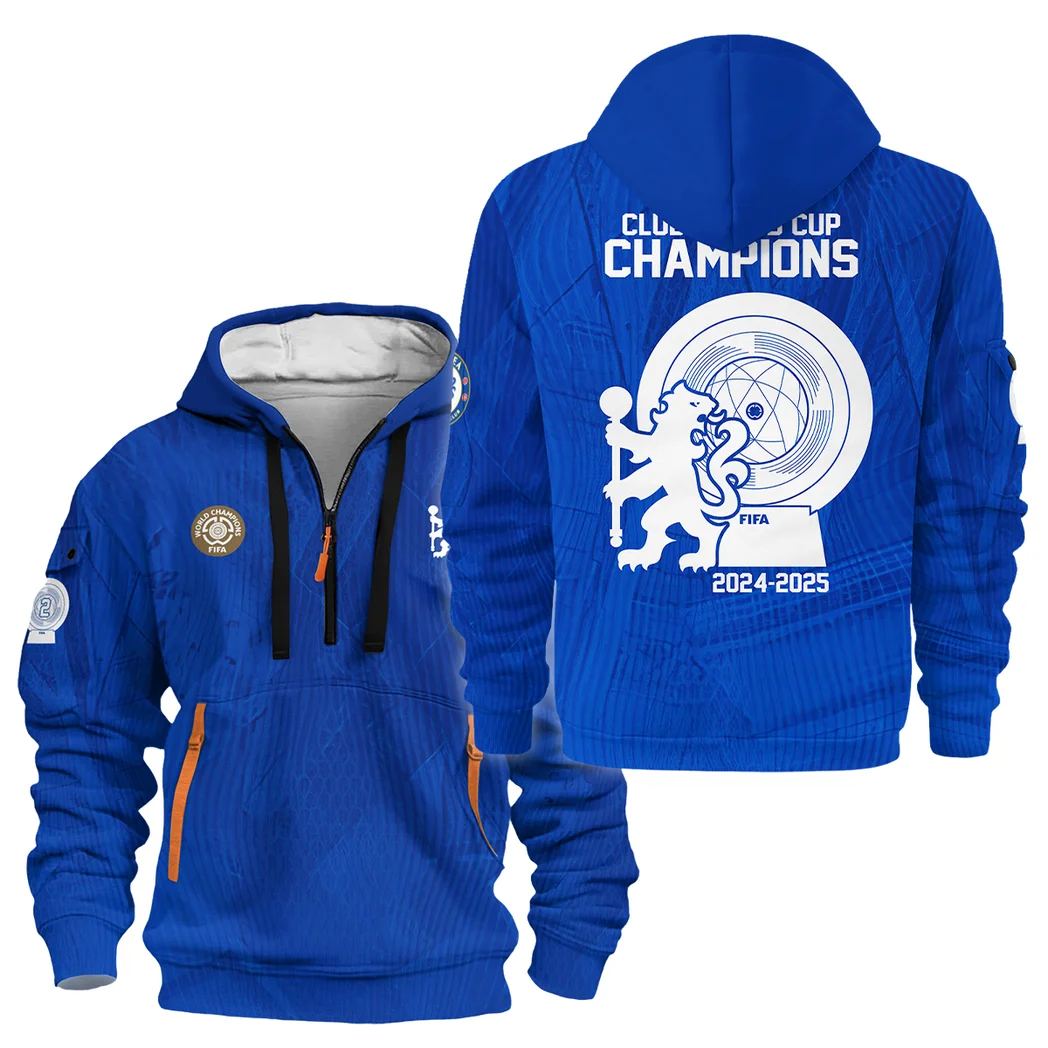 Football Hoodie Half Zipper Club World Cup 2025 Champions For Fan Football HVN11261126071425HODZ