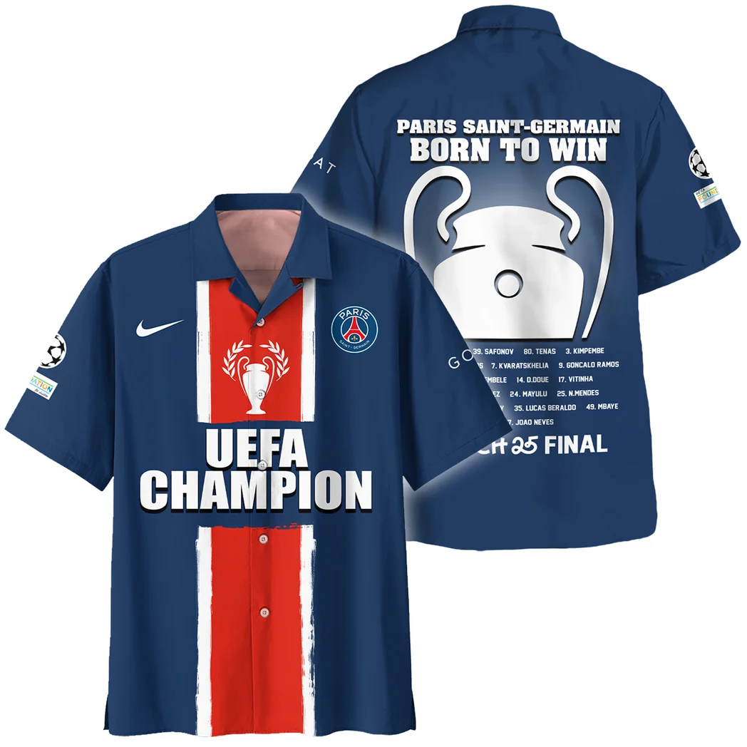 Football Star Hawaiian shirt UEFA Champion 2025 For Sport Fans HVN1037CHAMP060225HAW
