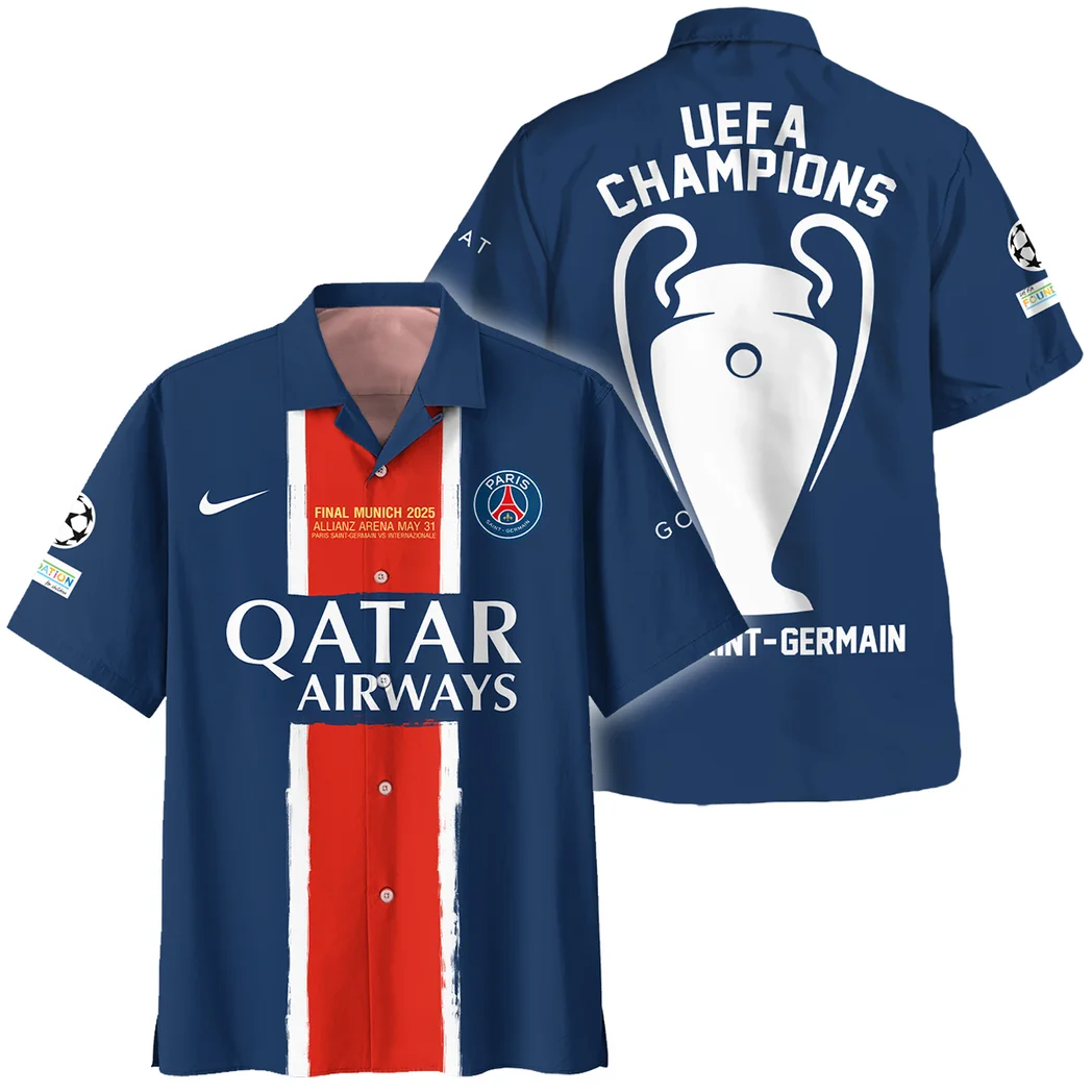 Football Star Hawaiian UEFA Champion League 2025 For Sport Fans HVN1033PSG053125HAW
