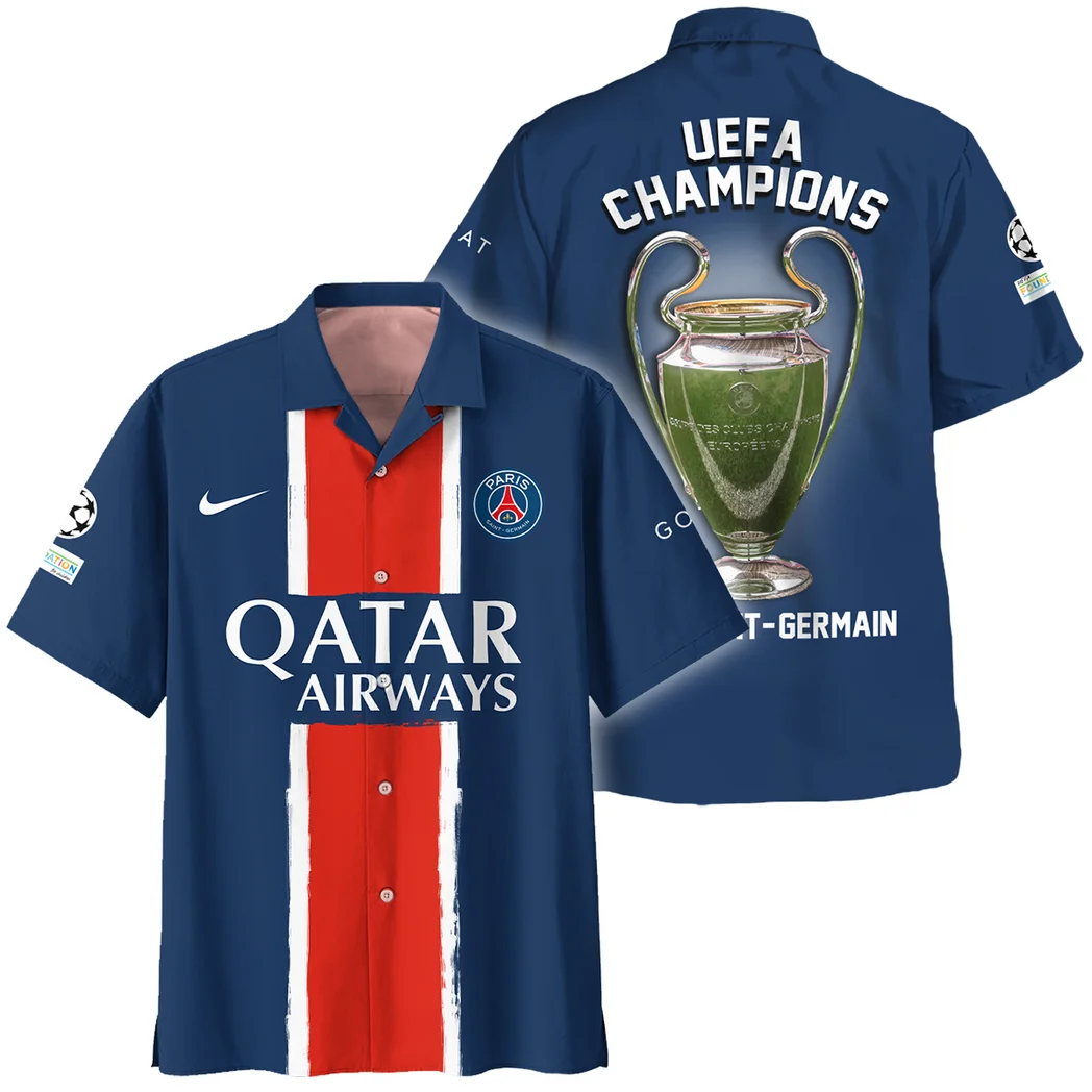 Football Star Hawaiian UEFA Champion League 2025 For Sport Fans HVN1034PSG053125HAW