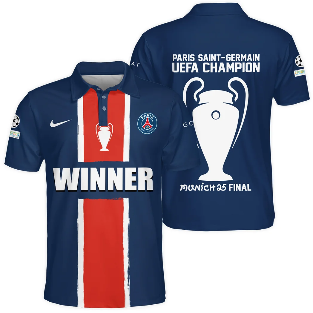 Football Star Polo Shirt UEFA Champion 2025 For Sport Fans HVN1036C1060225POS