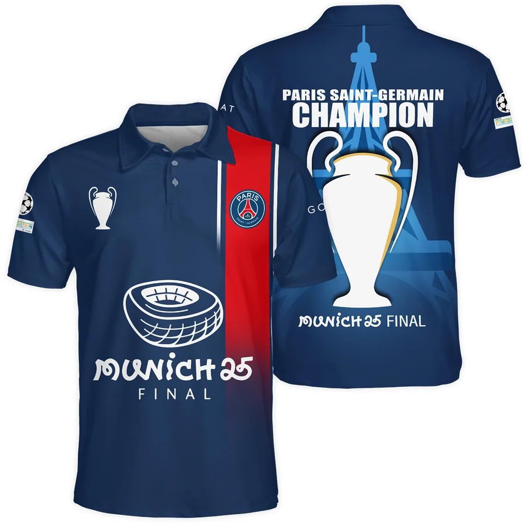 Football Star Polo Shirt UEFA Champion 2025 For Sport Fans HVN1041C1060325POS
