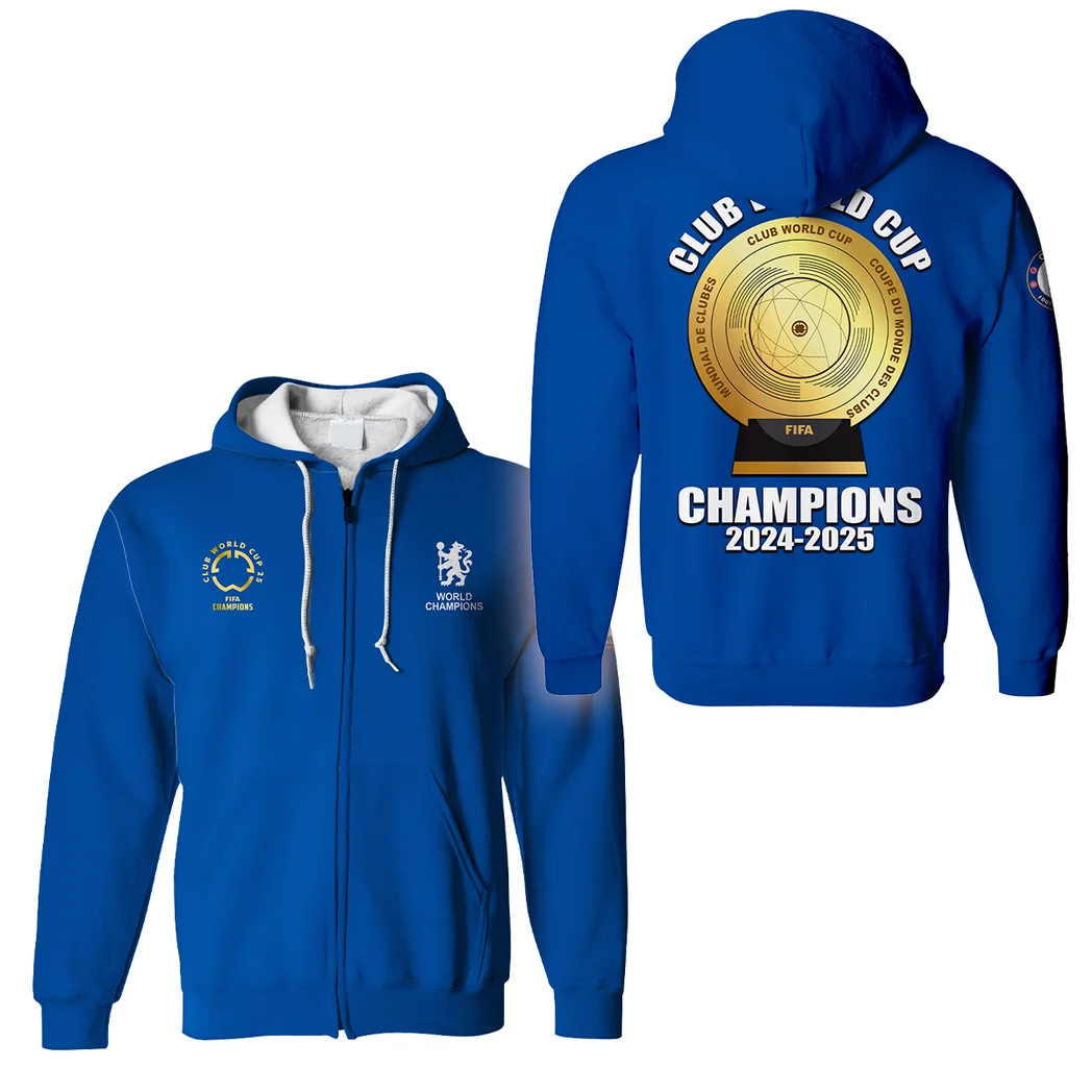 Football Zipper Hoodie Club World Cup 2025 Champions For Fan Football HVN11251125071425ZHD