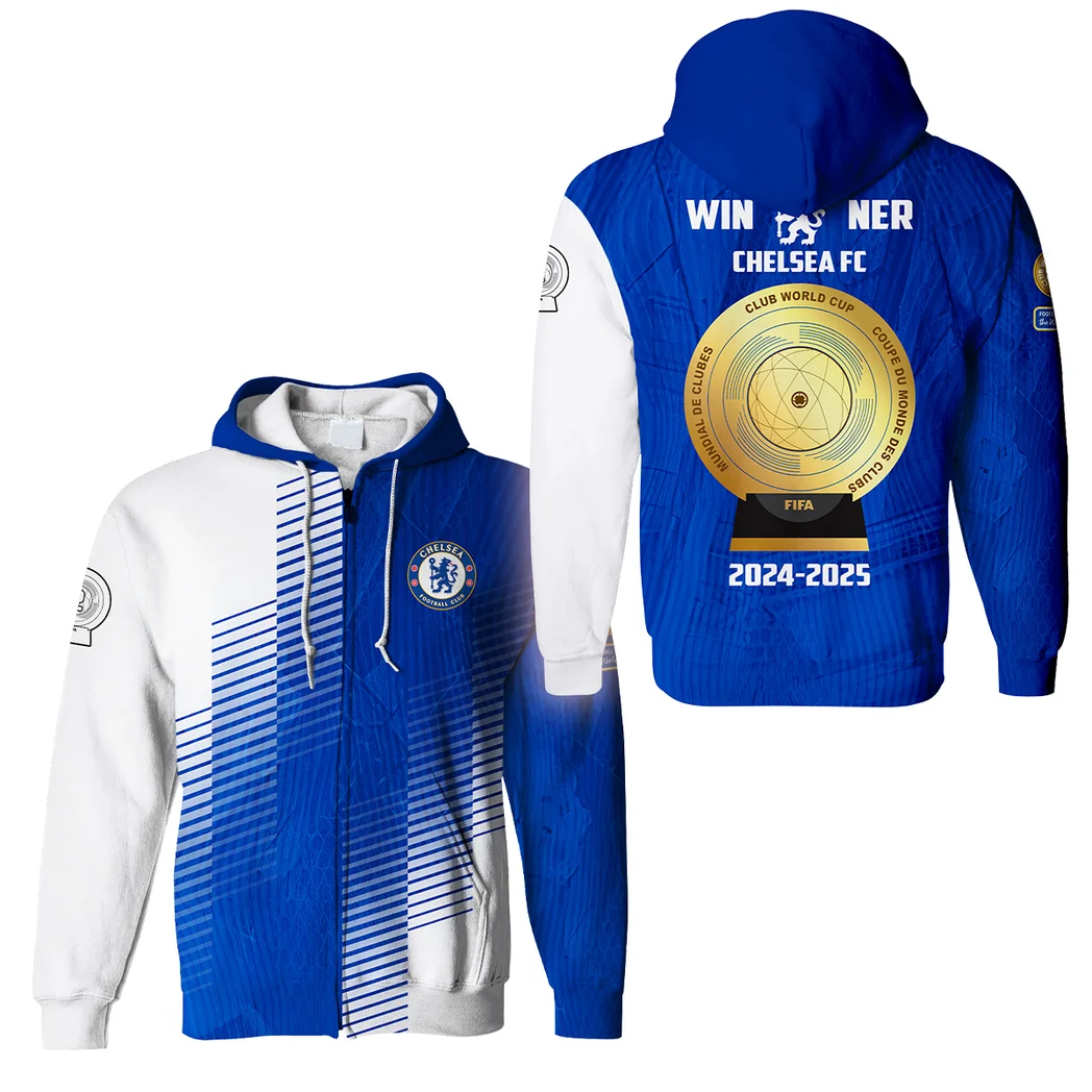 Football Zipper Hoodie Club World Cup 2025 Champions For Fan Football HVN11301130071425ZHD