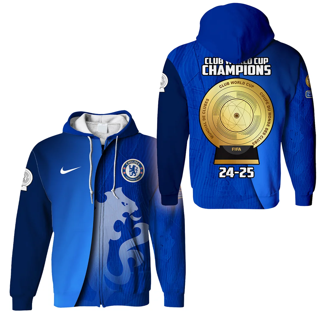 Football Zipper Hoodie Club World Cup 2025 Champions For Fan Football HVN11321132071425ZHD