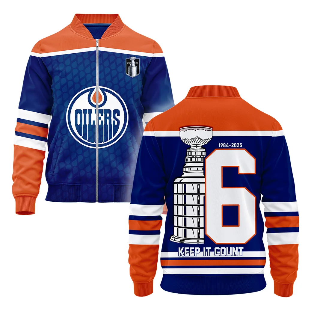 Hockey Bomber Jacket NHL 2025 For Sport Fans HVN1048OILER060525BOB