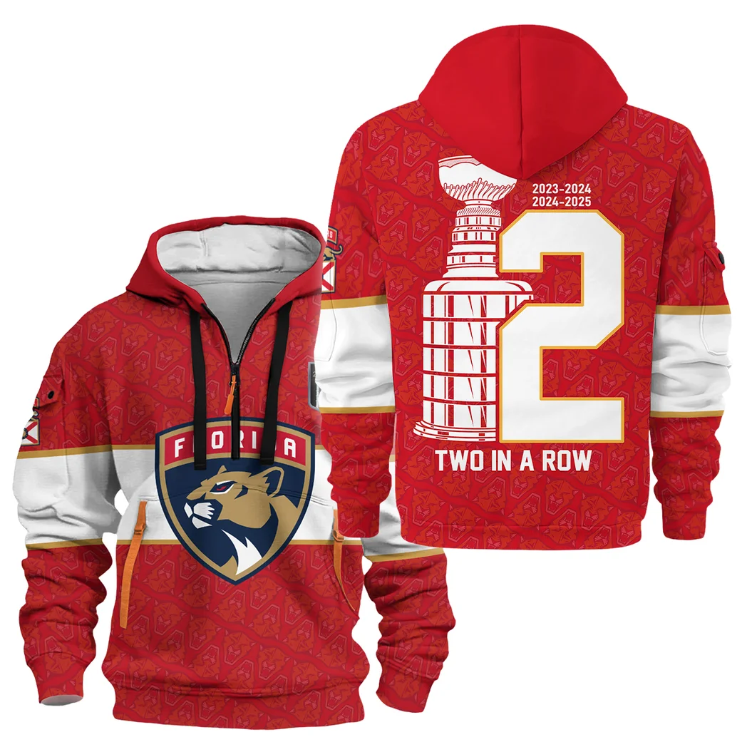 Hockey Hoodie Half Zipper NHL 2025 For Sport Fans HVN1048PANTHERS060525HODZ