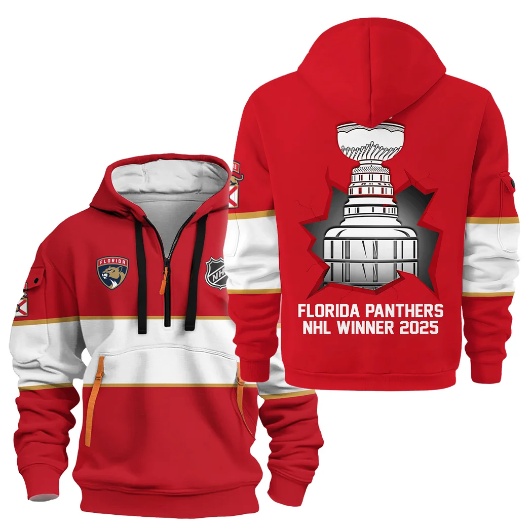Hockey Hoodie Half Zipper NHL 2025 For Sport Fans HVN1051PTS060525HODZ