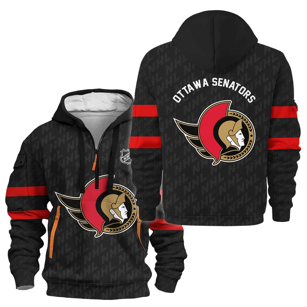 Hockey Hoodie Half Zipper NHL 2025 For Sport Fans HVN1053OTT060625HODZ