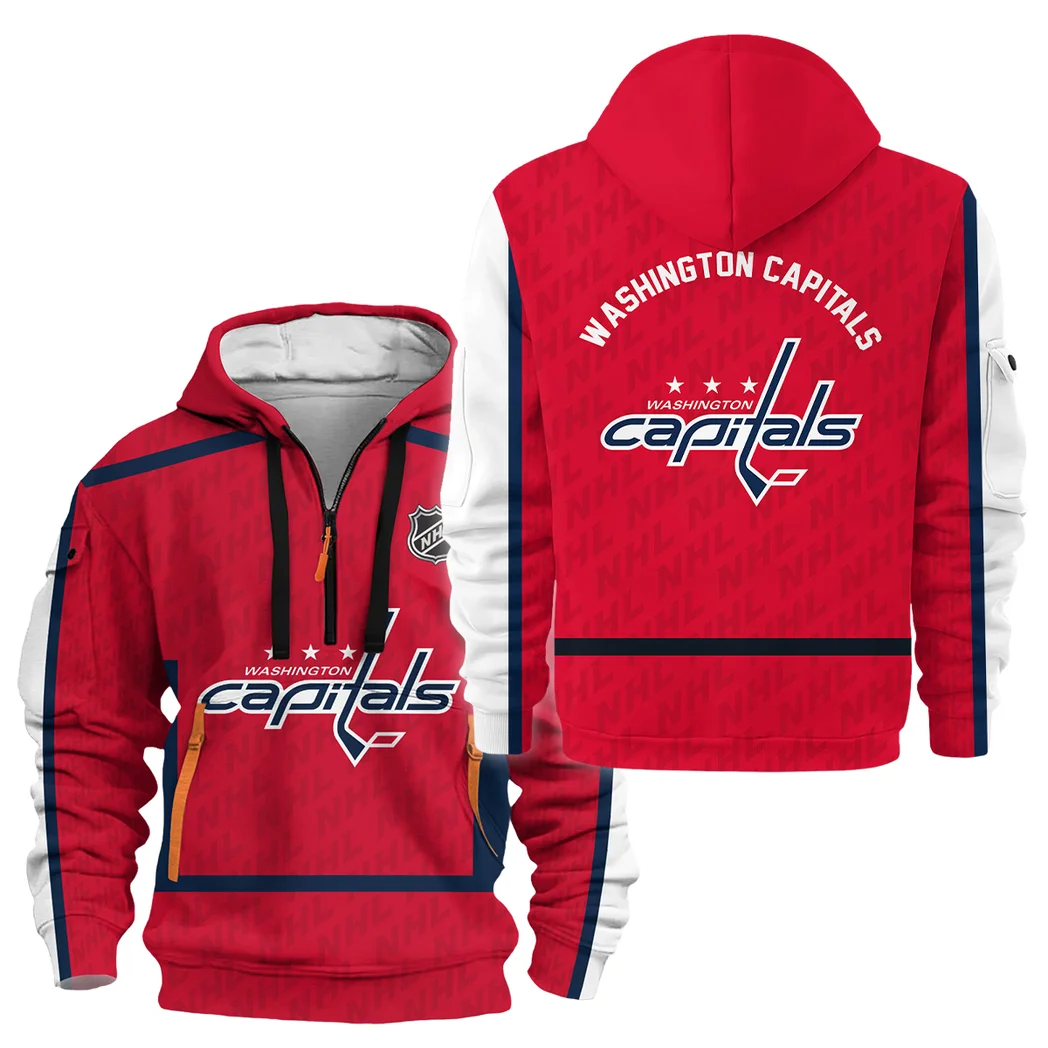 Hockey Hoodie Half Zipper NHL 2025 For Sport Fans HVN1053WSH060625HODZ