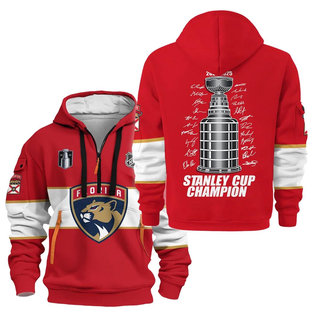 Hockey Hoodie Half Zipper NHL 2025 For Sport Fans HVN1072CUP061825HODZ