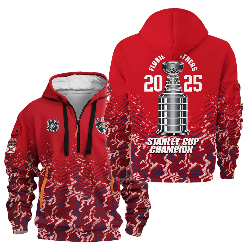 Hockey Hoodie Half Zipper NHL 2025 For Sport Fans HVN1073CHAMP061825HODZ