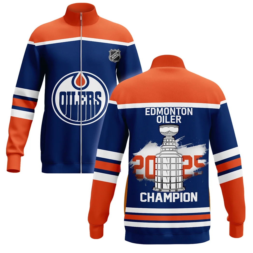 Hockey Stand Collar Jacket NHL 2025 For Sport Fans HVN1050OILER060525SCJ