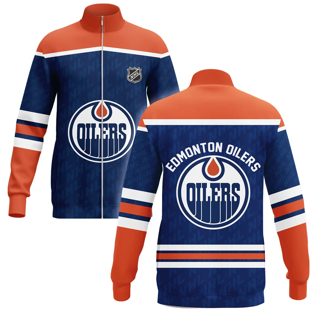 Hockey  Stand Collar Jacket NHL 2025 For Sport Fans  HVN1053EDM060625SCJ