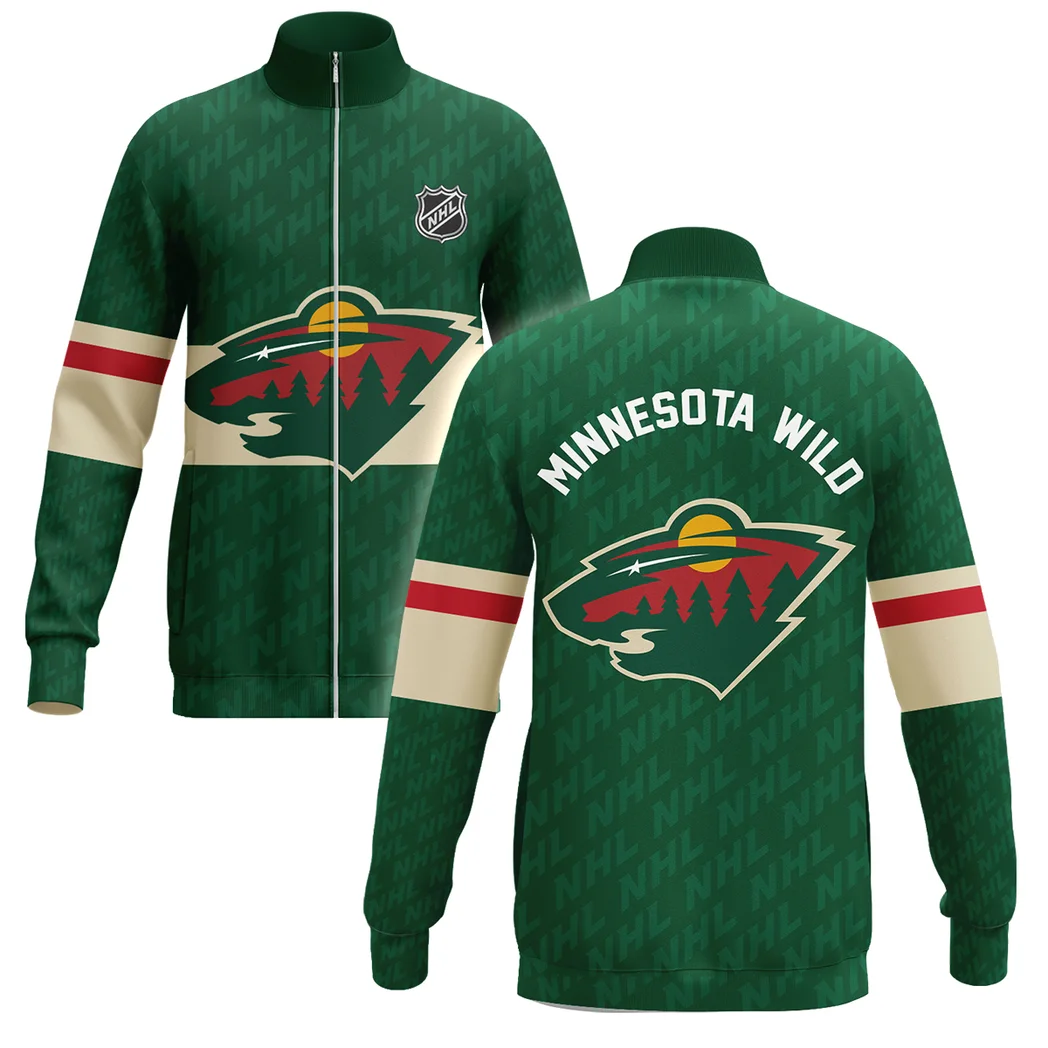 Hockey Stand Collar Jacket NHL 2025 For Sport Fans HVN1053MIN060625SCJ