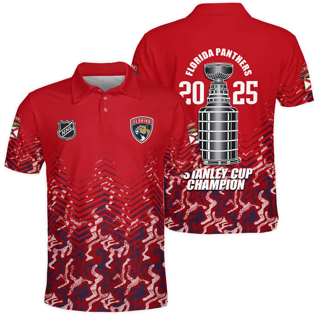 Hockey Team Polo Shirt NHL 2025 For Fans Sport HVN1073CHAMP061825POS