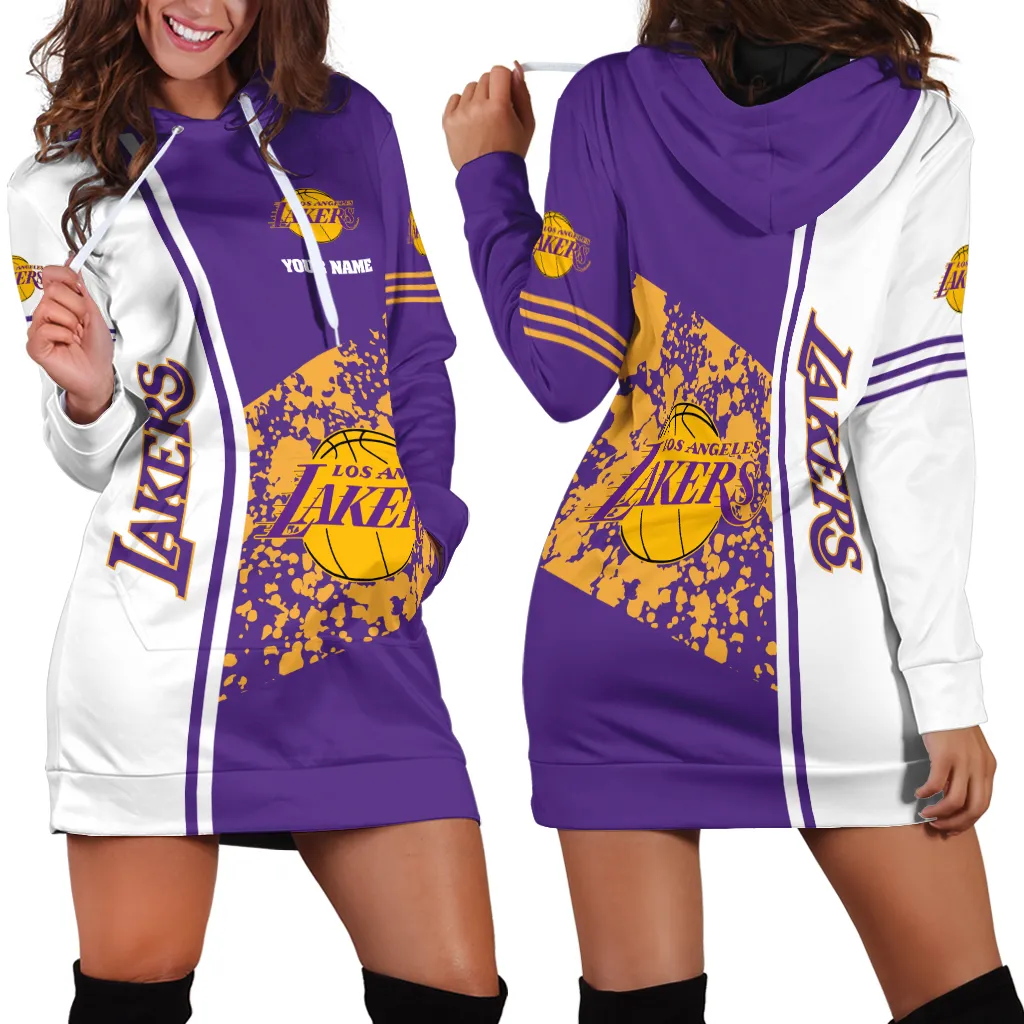 Hoodie Dress For Women, Exclusive Logo Hoodie For Basketball Fans PTHDD000NBA082225LAL1