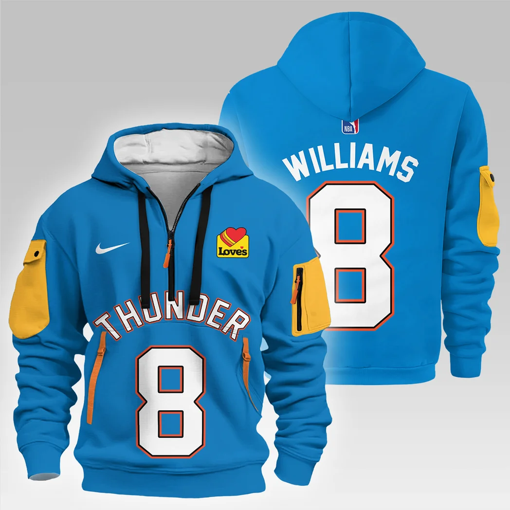 Jalen Williams Basketball Hoodie Half Zipper NBA 2025 For Fan Jalen Williams HVN1026THDJW052825HODZ