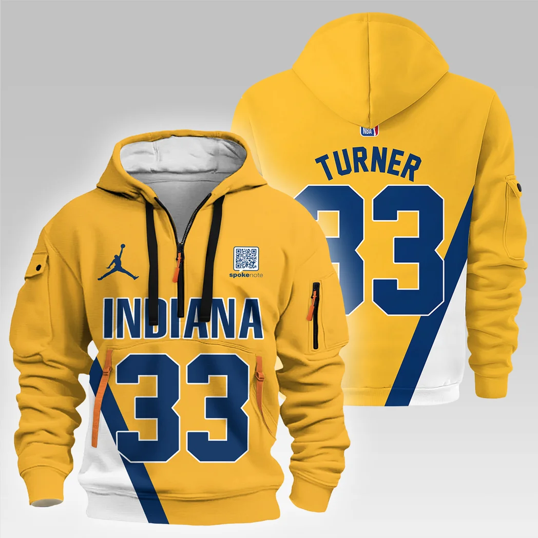 Myles Turner Basketball Hoodie Half Zipper NBA 2025 For Fan Myles Turner HVN1026PCMT052825HODZ