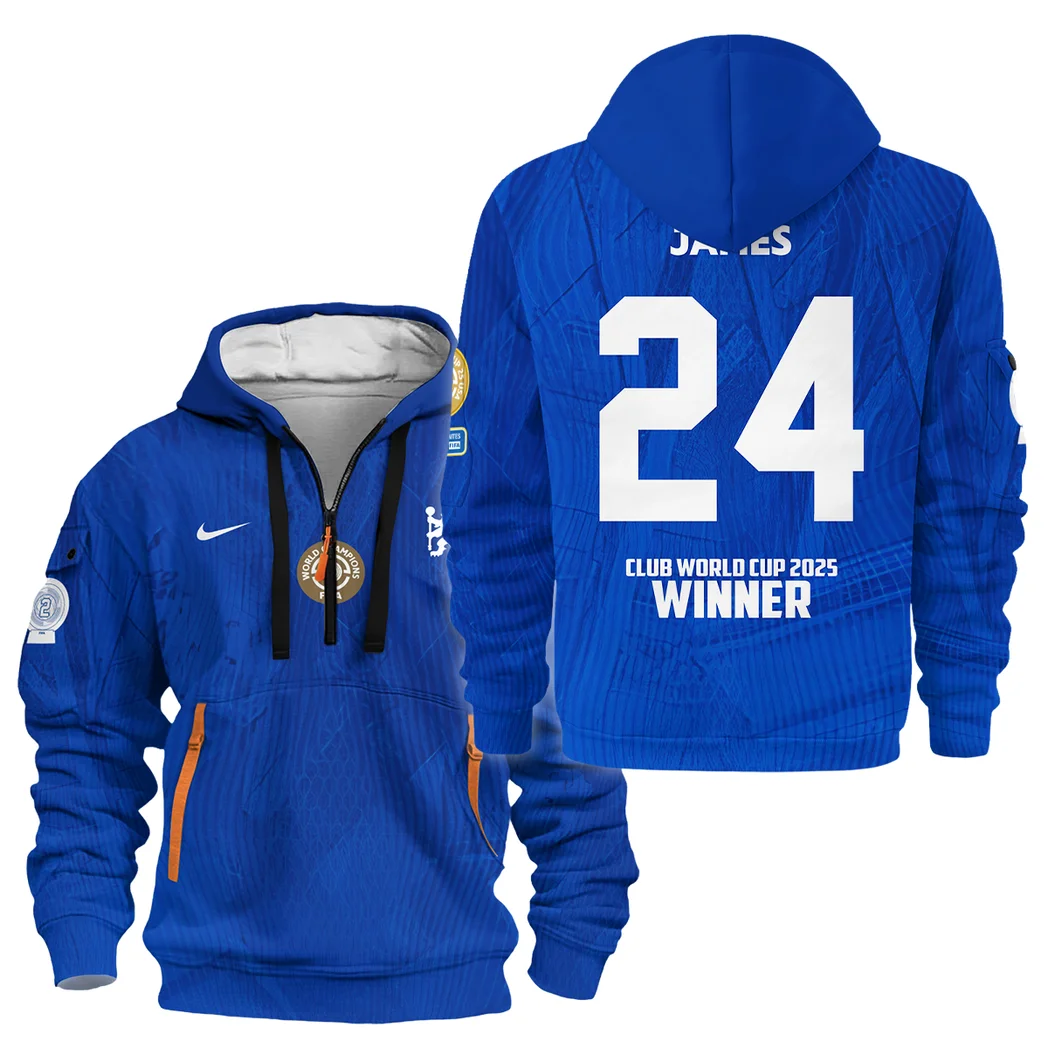 Sport Hoodie Half Zipper Club World Cup 2025 Champions For Fan Football HVN1129RJ071425HODZ