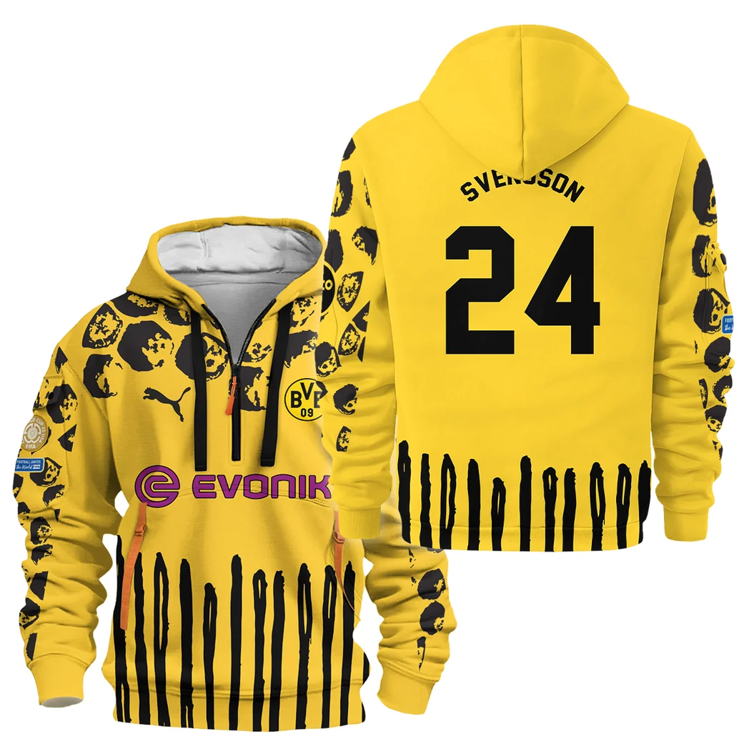 Sport Hoodie Half Zipper For Fan Football HVN1101DS070125HODZ