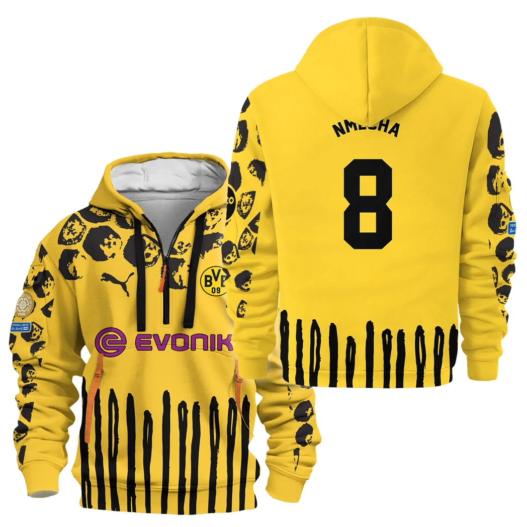 Sport Hoodie Half Zipper For Fan Football HVN1101FN070125HODZ