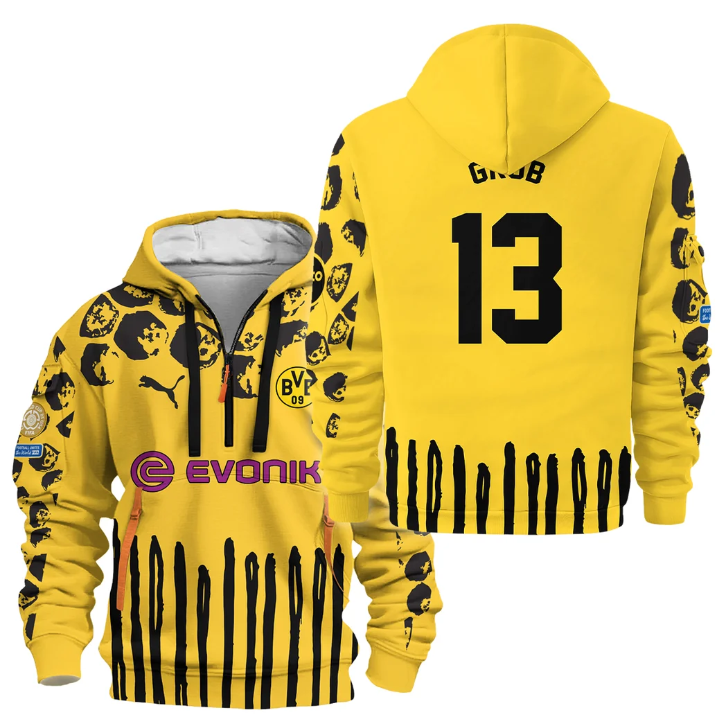 Sport Hoodie Half Zipper For Fan Football HVN1101PG070125HODZ