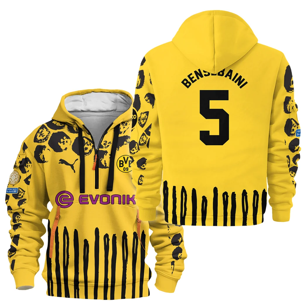 Sport Hoodie Half Zipper For Fan Football HVN1101RB070125HODZ