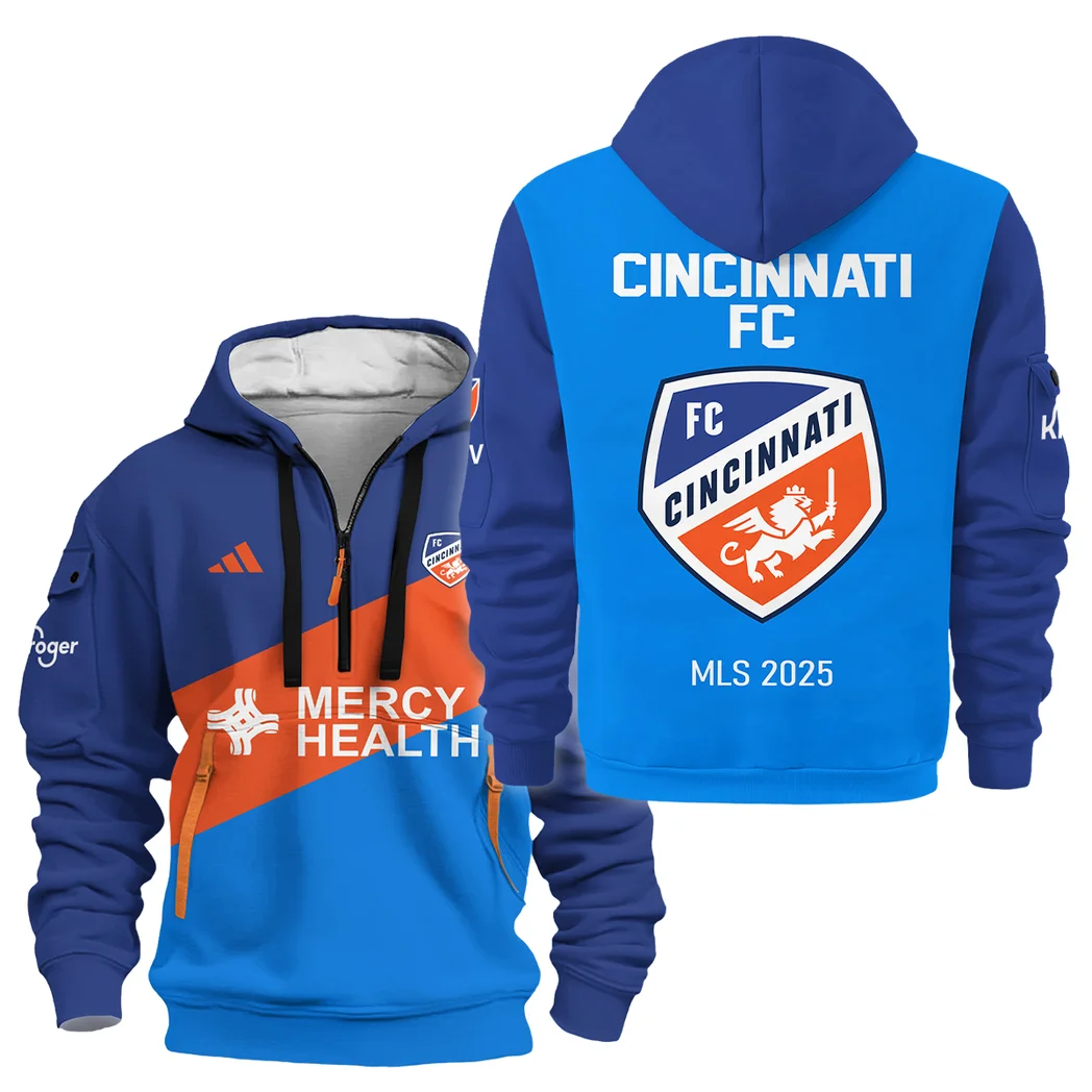Sport Hoodie Half Zipper MLS 2025 For Fans Sport HVN1096CFC062825HODZ
